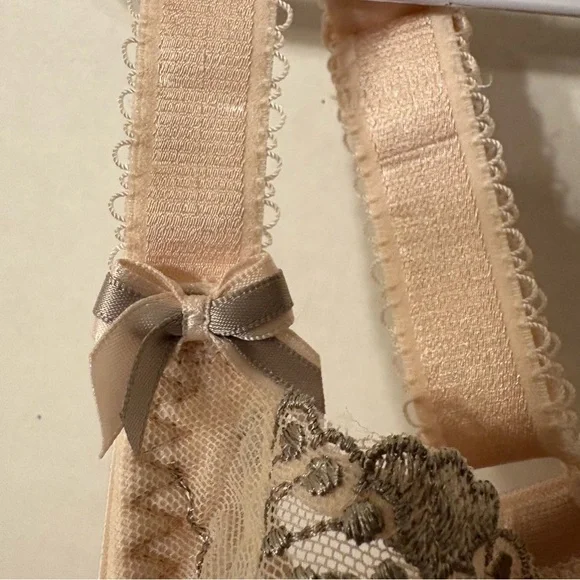 Fit Fully Yours Womens Nicole see -Thru Lace Bra Cloud Pink Size 36G - Picture 8 of 16